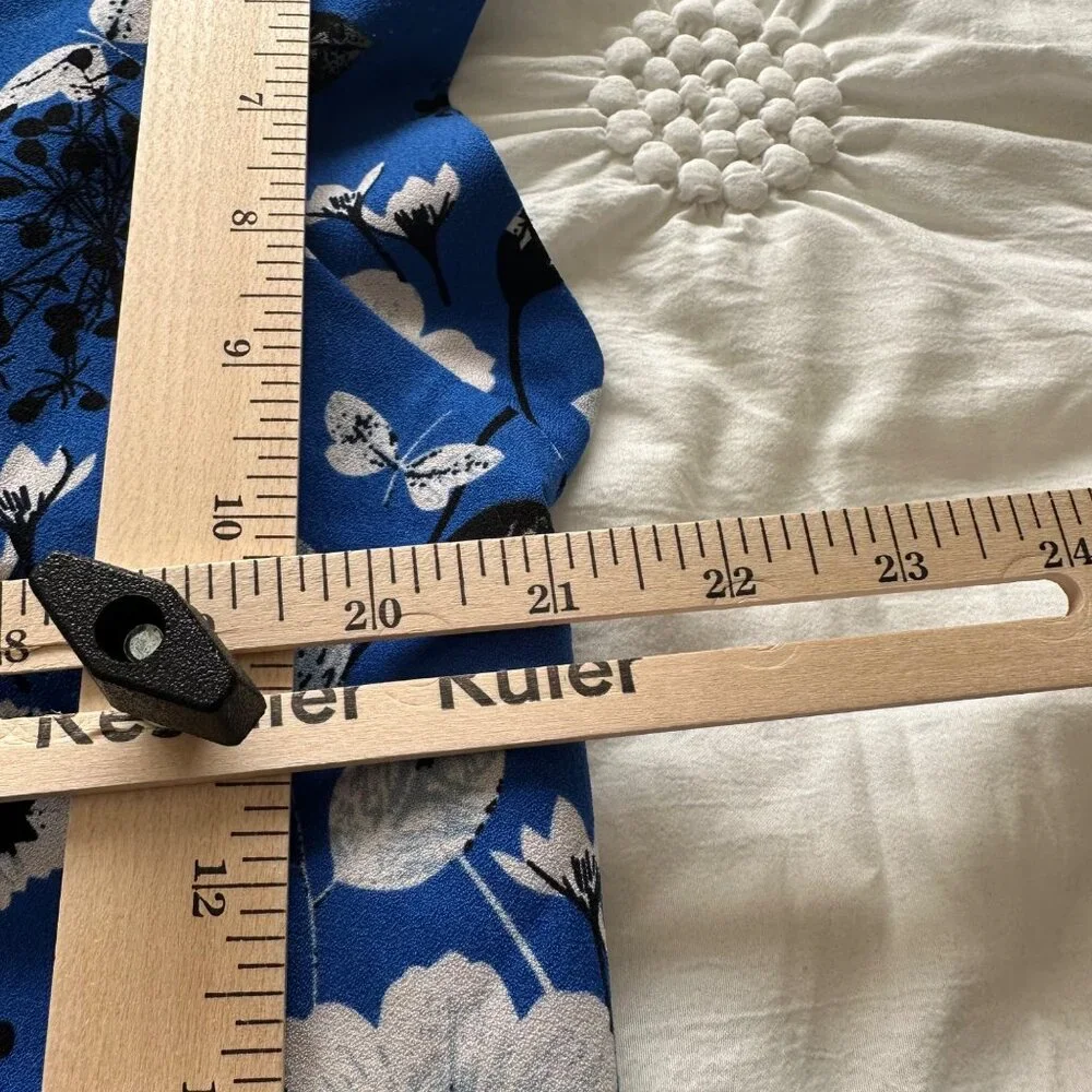 Hilary Radley Womens Blue Dark Floral Sleeveless Blouse XXL Beachy Tropical - Picture 6 of 9